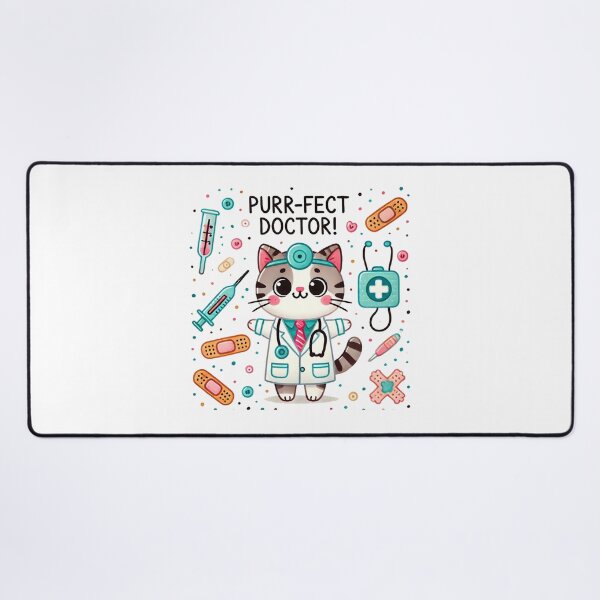 Item preview, Purr-fect Doctor – Cute Cat Medical designed and sold by PixelMuse2024.