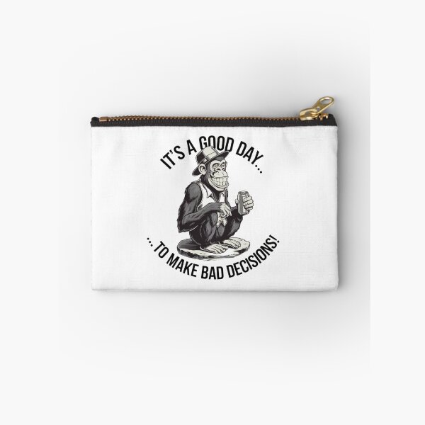 Item preview, Good day, Bad decisions, Ape, funnyfits70, Humor, Funny, retro, vintage, funny quotes, animal humor, designed and sold by FunnyFits70.