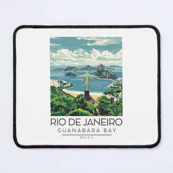 Item preview, A Vintage Illustration of Guanabara Bay in Rio de Janeiro designed and sold by GoodOldVintage.