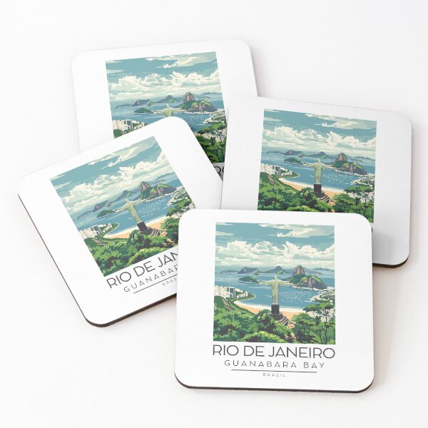 Item preview, A Vintage Illustration of Guanabara Bay in Rio de Janeiro designed and sold by GoodOldVintage.