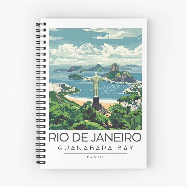 Item preview, A Vintage Illustration of Guanabara Bay in Rio de Janeiro designed and sold by GoodOldVintage.