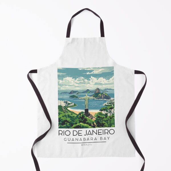 Item preview, A Vintage Illustration of Guanabara Bay in Rio de Janeiro designed and sold by GoodOldVintage.