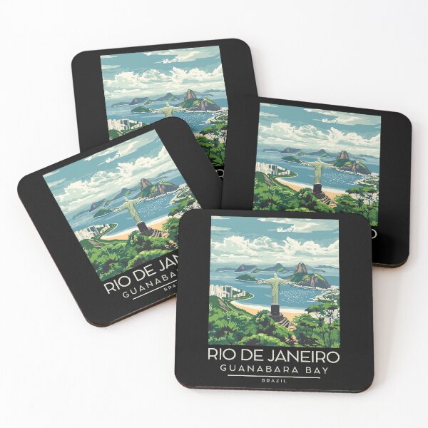 Item preview, A Vintage Illustration of Guanabara Bay in Rio de Janeiro designed and sold by GoodOldVintage.