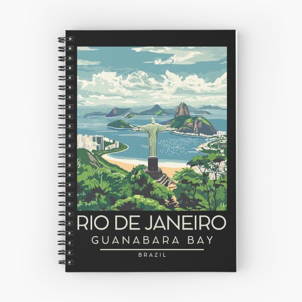 Item preview, A Vintage Illustration of Guanabara Bay in Rio de Janeiro designed and sold by GoodOldVintage.