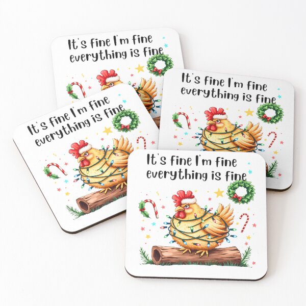 Item preview, I'm fine its fine everything fine merry Christmas 2024 designed and sold by VividDripCo.