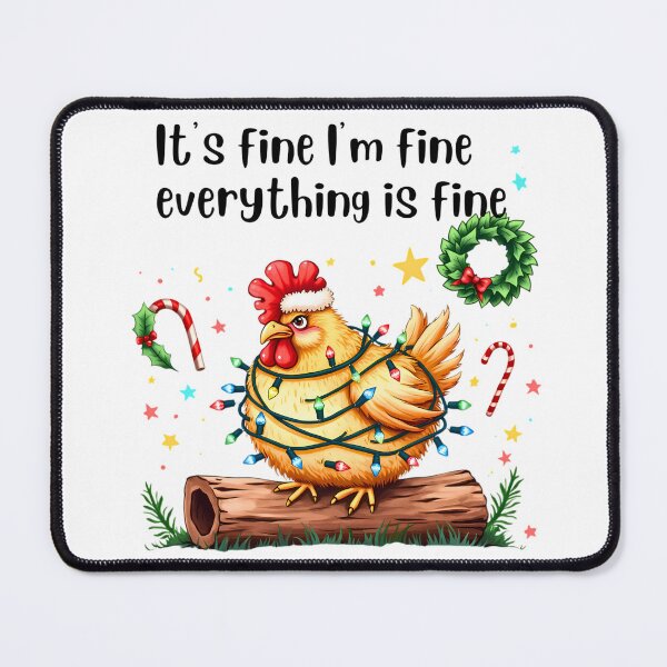 Item preview, I'm fine its fine everything fine merry Christmas 2024 designed and sold by VividDripCo.