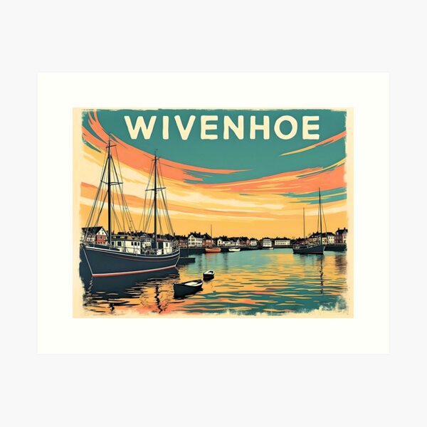 Item preview, Sailing into Sunset: A Retro Tribute to Wivenhoe's Waterfront Charm designed and sold by WalkersSnaps.