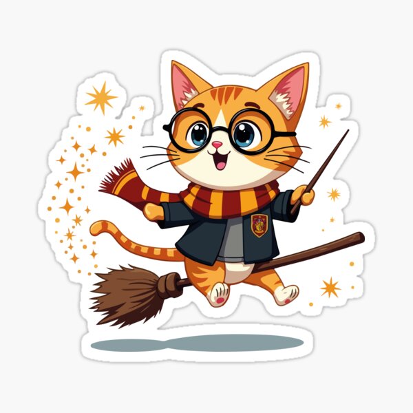 Item preview, Magical Meow: Harry Cat’s Christmas Flight designed and sold by Krasnovaovaova.