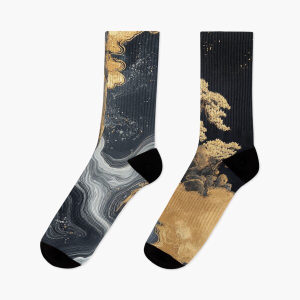 Item preview, A majestic river flows through golden cliffs under a dark sky, with beautiful trees in an artistic landscape. designed and sold by Jerhus.