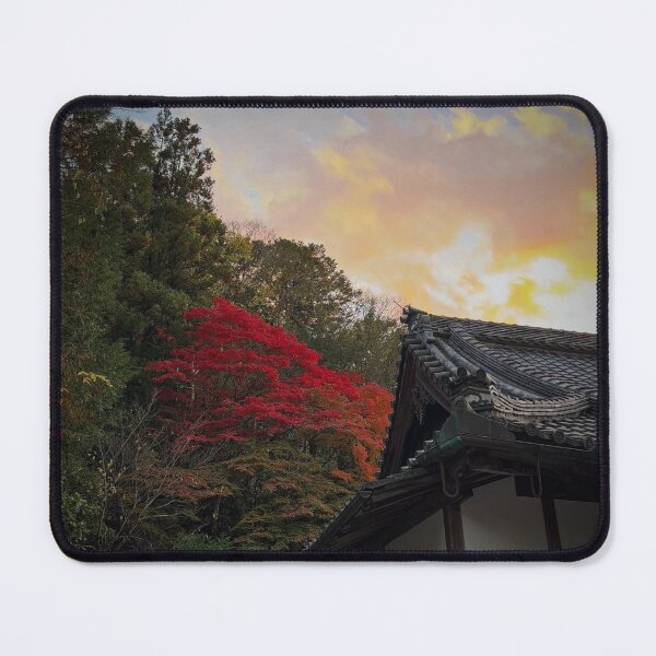 Item preview, Japanese temple and autumn sky designed and sold by Evasionrebelle.