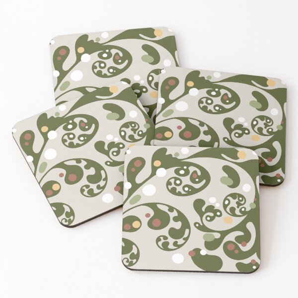 Item preview, Boho print floral vine swirl dot art designed and sold by SquirkyShop.