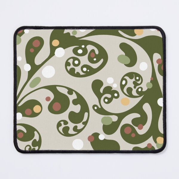 Item preview, Boho print floral vine swirl dot art designed and sold by SquirkyShop.