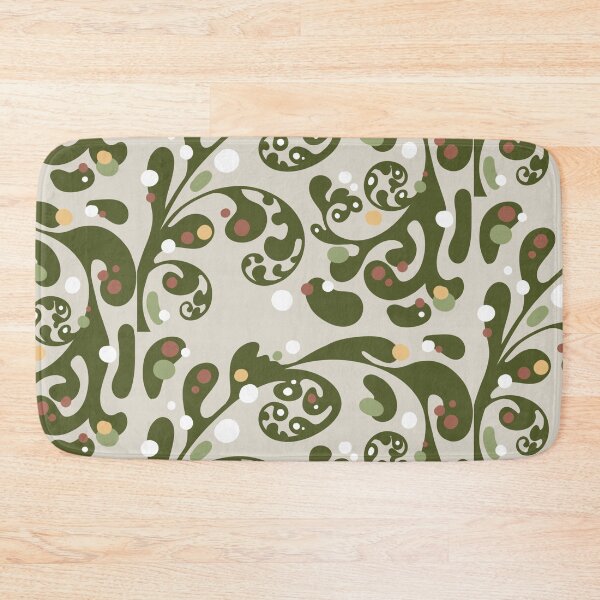 Item preview, Boho print floral vine swirl dot art designed and sold by SquirkyShop.