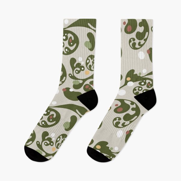 Item preview, Boho print floral vine swirl dot art designed and sold by SquirkyShop.