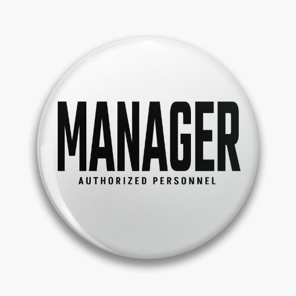 Item preview, Manager | Authorized Personnel | Black and White Minimalist Design | Company Uniform designed and sold by Thadashi.