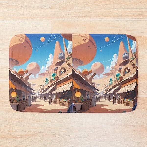 Item preview, Majestic Alien Marketplaces Adventure interstellar Planet Space designed and sold by ART ATTACK ZONE.
