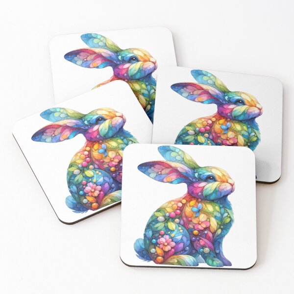 Item preview, beauty of vibrant spring colors in creating a dynamic and visually rich Whimsical bunny designed and sold by ideandesign.