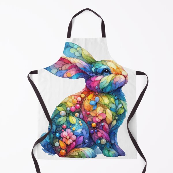 Item preview, beauty of vibrant spring colors in creating a dynamic and visually rich Whimsical bunny designed and sold by ideandesign.