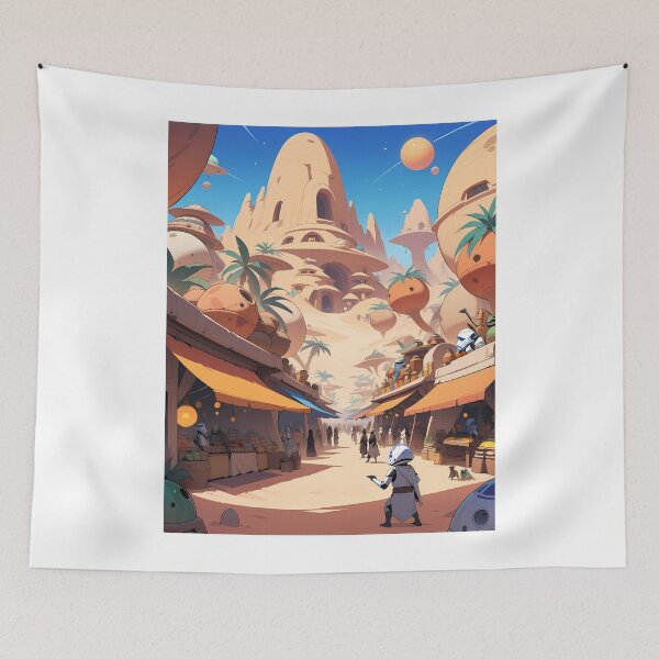 Item preview, Alien Marketplaces Adventure interstellar Planet Space designed and sold by ART ATTACK ZONE.