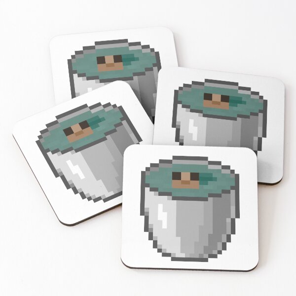 Artikelvorschau, Minecraft-Eimer mit Kaulquappen-Pixel-Art-Item-Block entworfen und verkauft von Gamify Store.
