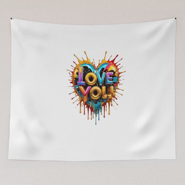 Item preview, Love you Multi color, hyper fluo, design designed and sold by Dan9010.