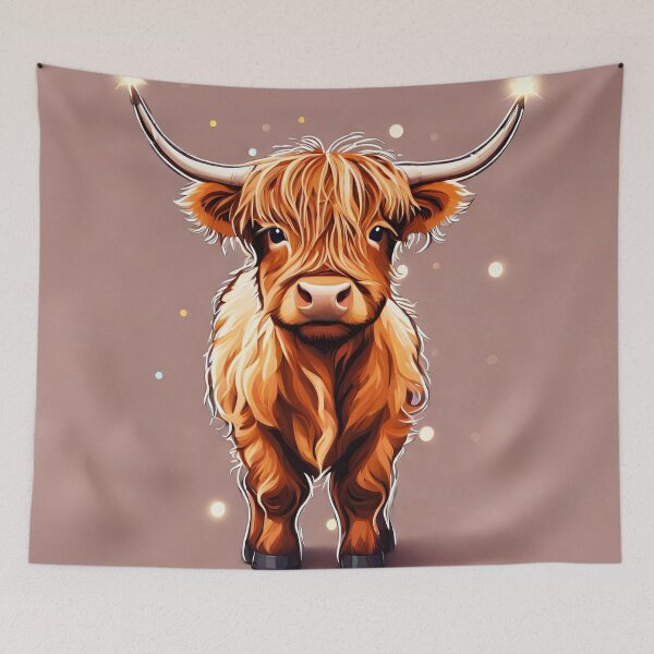Item preview, Baby Cow Adorned with Holiday Lights 1 designed and sold by Tom-Johnson.