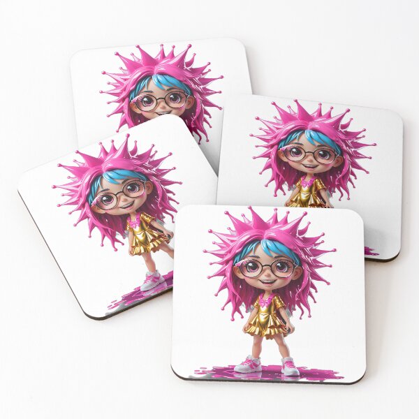 Item preview, Characters for little girls, color, hyper neon, design designed and sold by Dan9010.