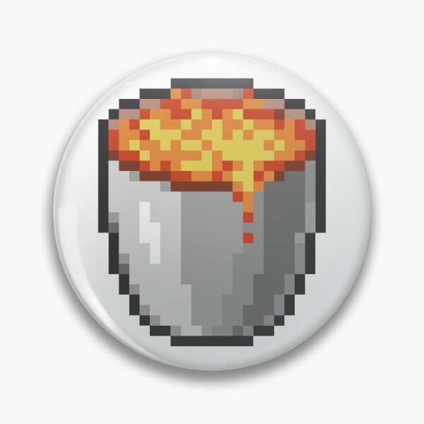 Item preview, Minecraft Lava Bucket Pixel Art Item Block designed and sold by Gamify Store.