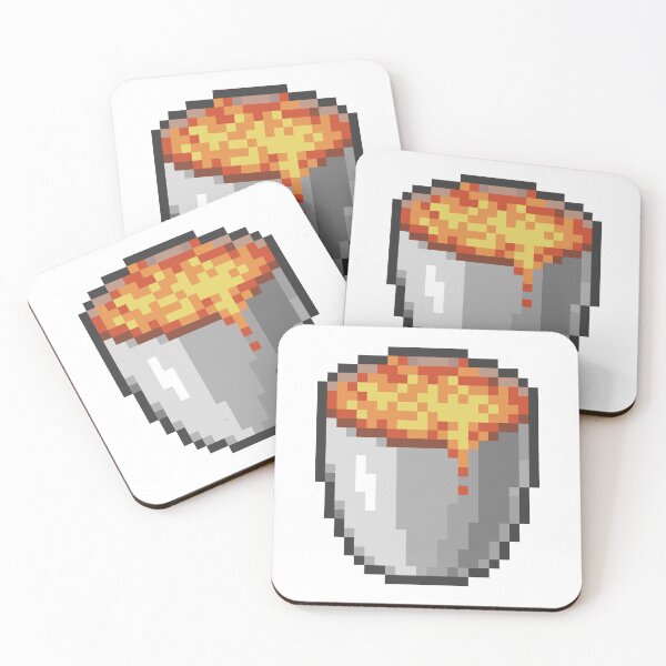 Artikelvorschau, Minecraft Lava Eimer Pixel Art Gegenstandsblock entworfen und verkauft von Gamify Store.