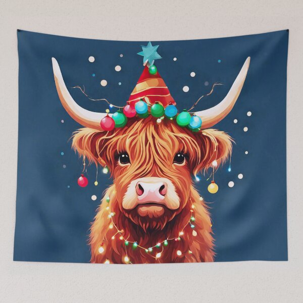 Item preview, Baby Cow Adorned with Holiday Lights 4 designed and sold by Tom-Johnson.