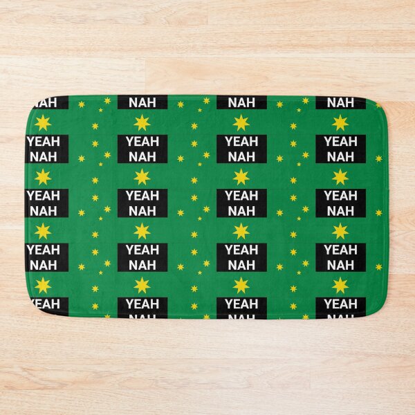 Item preview, Yeah Nah Australia, green and gold  designed and sold by Kangaroo Sun.
