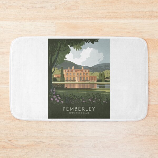 Item preview, Retro travel poster Pemberley - Minimal vintage design from Derbyshire, England designed and sold by pod24.