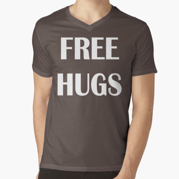 Free Hugs for darker shirts V-Neck T-Shirt