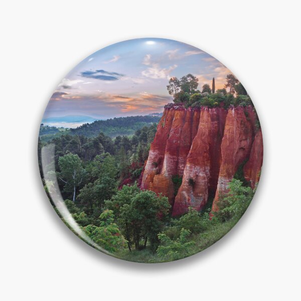 Item preview, Roussillon, Provence, France. Landscape of the red ochre rocks in the nature park of Luberon designed and sold by Ermes.S.