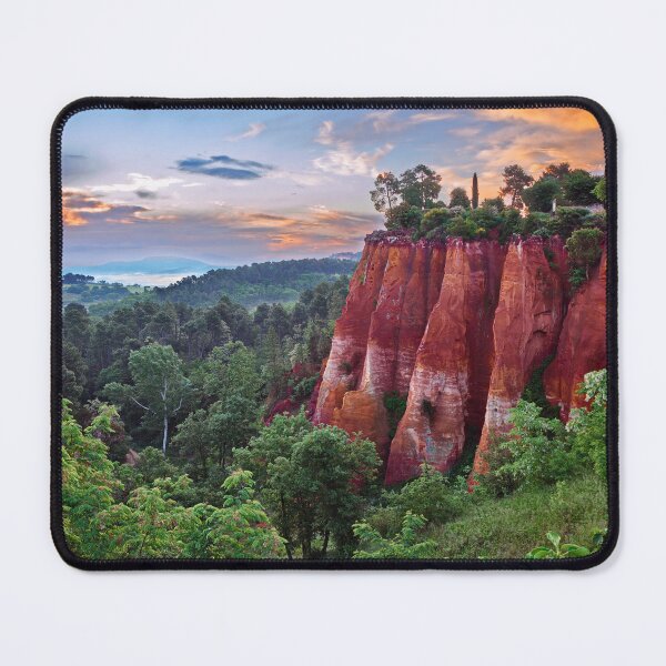 Item preview, Roussillon, Provence, France. Landscape of the red ochre rocks in the nature park of Luberon designed and sold by Ermes.S.