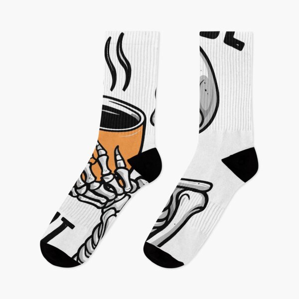 Item preview, Dead Inside But Caffeinated Unhinged Halloween Skeleton Coffee designed and sold by KitonicTees.