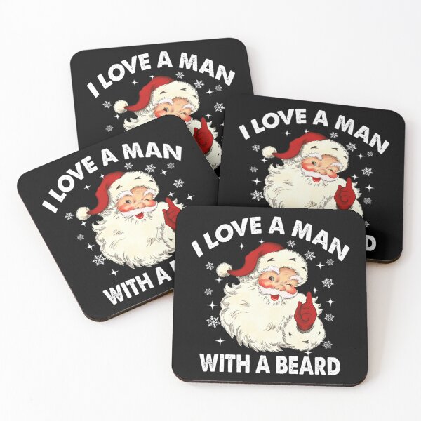 Item preview, I Love a Man with a Beard Santa Christmas, Retro Santa Beard Pullover designed and sold by OWL-studio.