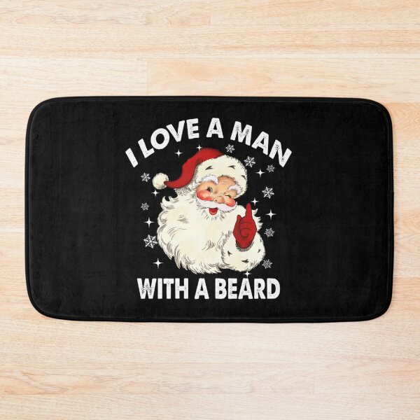 Item preview, I Love a Man with a Beard Santa Christmas, Retro Santa Beard Pullover designed and sold by OWL-studio.