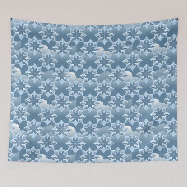 Item preview, Pattern snowflakes, snow crystals, all over print 03 designed and sold by SpecialtiesShop.