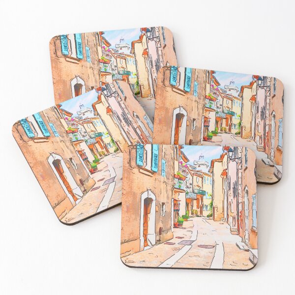 Item preview, Mons, Var, Provence, France. Watercolor painting of an ancient alley designed and sold by Ermes.S.