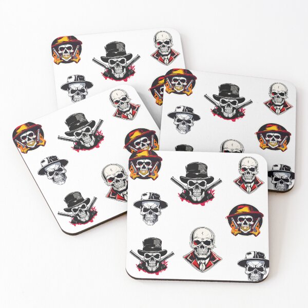 Item preview, Gangster Skull Mafia Boss Pattern 1 designed and sold by Tom-Johnson.