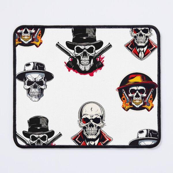 Item preview, Gangster Skull Mafia Boss Pattern 1 designed and sold by Tom-Johnson.