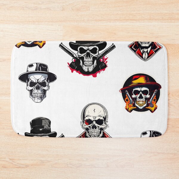 Item preview, Gangster Skull Mafia Boss Pattern 1 designed and sold by Tom-Johnson.