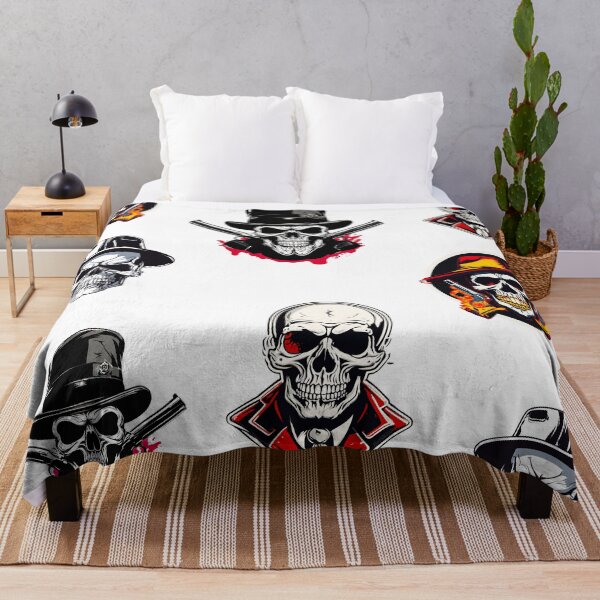 Item preview, Gangster Skull Mafia Boss Pattern 1 designed and sold by Tom-Johnson.
