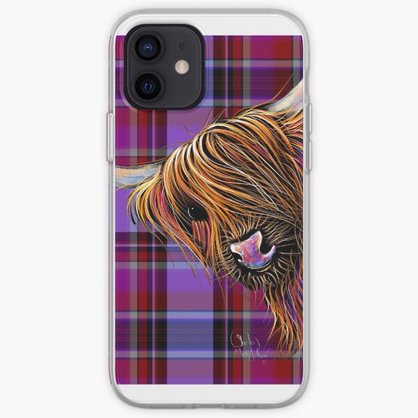 SCoTTiSH HiGHLaND CoW ' TaRTaN NooDLeS P ' by SHiRLeY MacARTHuR iPhone Soft Case