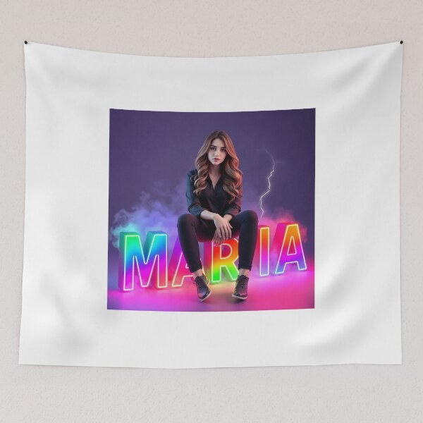 Item preview, nice woman with Neon 3D Maria Name Design designed and sold by Mido-artister.