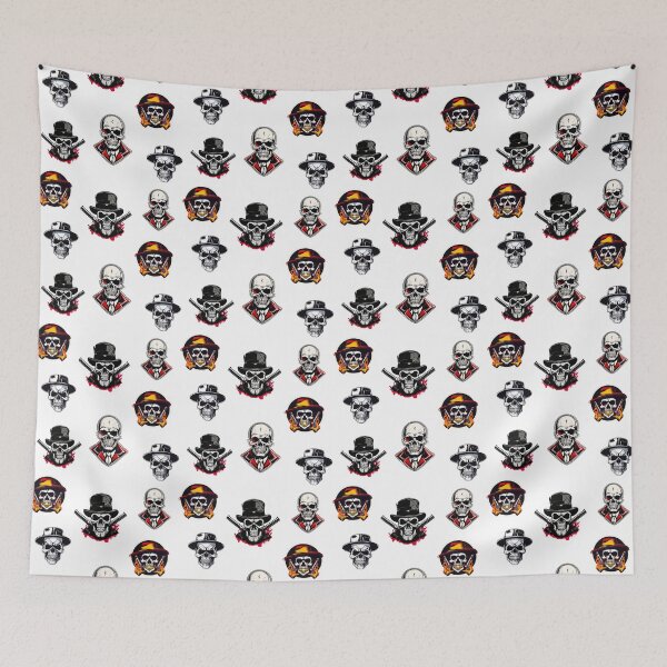 Item preview, Gangster Skull Mafia Boss Pattern 3 designed and sold by Tom-Johnson.