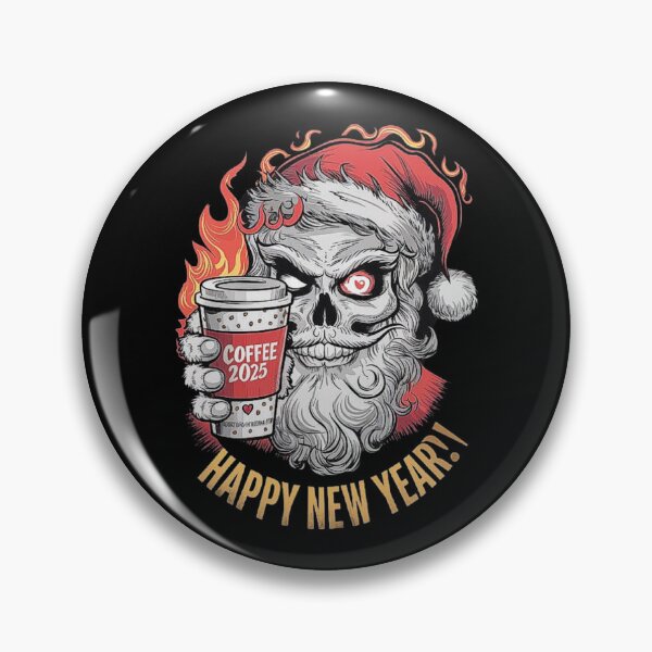 Item preview, Dark Santa: Happy New Year 2025 with Coffee designed and sold by love3617.