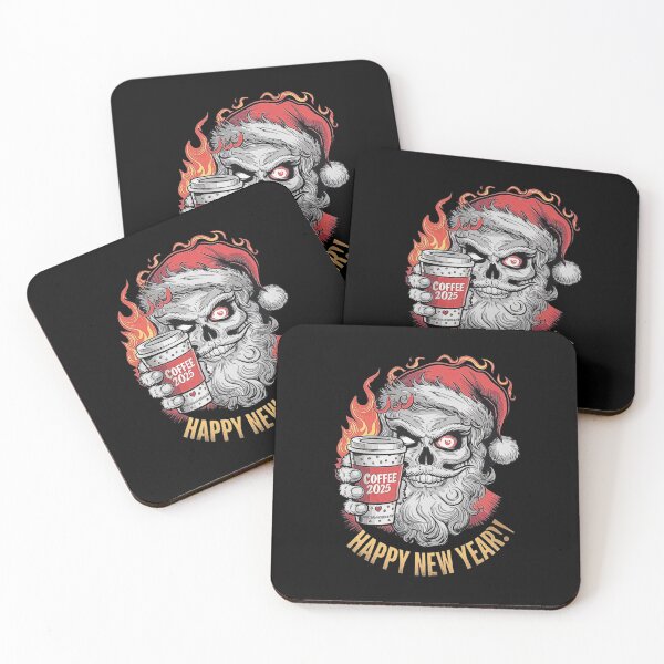 Item preview, Dark Santa: Happy New Year 2025 with Coffee designed and sold by love3617.
