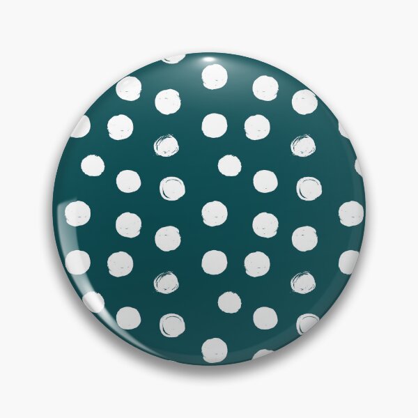 Item preview, White Round Brush Strokes Pattern on Teal Blue background designed and sold by seafoam12shop.